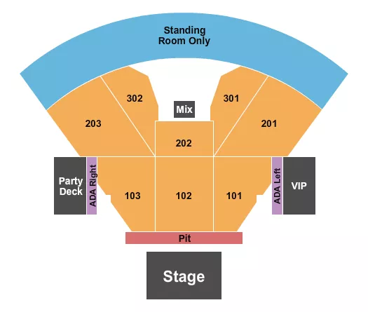 seating chart for Hollywood Casino at Penn National Race Course - Endstage Pit 2 - eventticketscenter.com