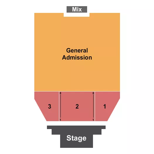 seating chart for Hollywood Casino at The Meadows - Endstage 3 - eventticketscenter.com