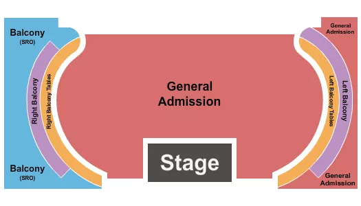 seating chart for Hollywood Palladium - GA/Balc/Tables 2 - eventticketscenter.com