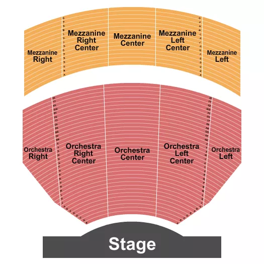 seating chart for Hollywood Pantages Theatre - CA - Endstage NoPIT - eventticketscenter.com