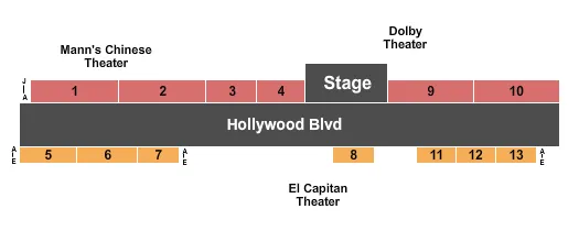 seating chart for Hollywood Christmas Parade - Parade - eventticketscenter.com