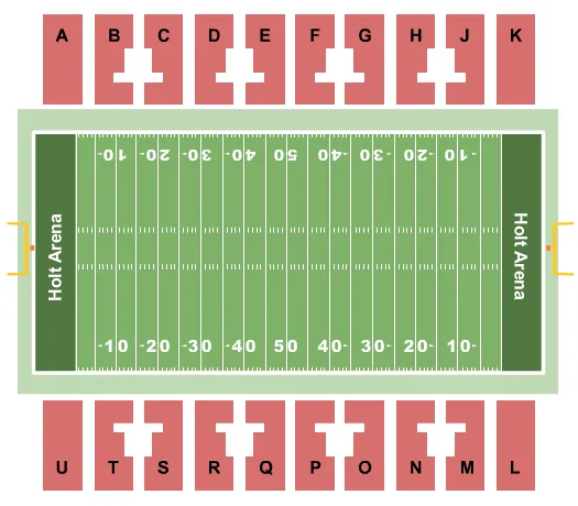 seating chart for Holt Arena - Football - eventticketscenter.com