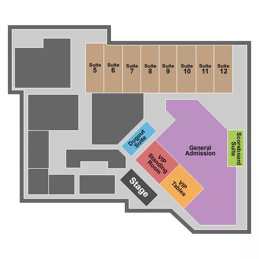 seating chart for Home Run Dugout - GA & Tables - eventticketscenter.com