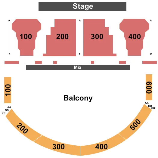 seating chart for Center for the Arts of Homer - End Stage - eventticketscenter.com