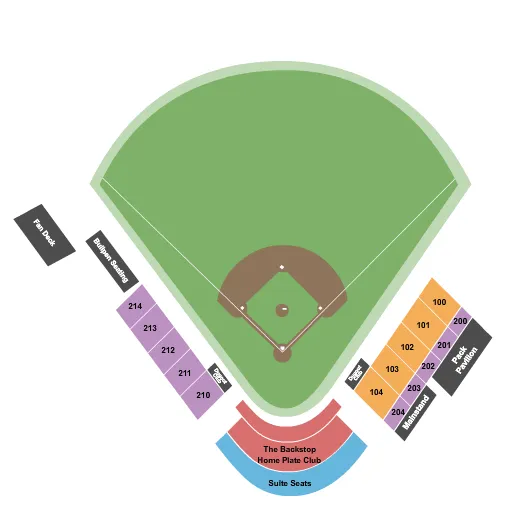 seating chart for Homer Stryker Field - Baseball - eventticketscenter.com