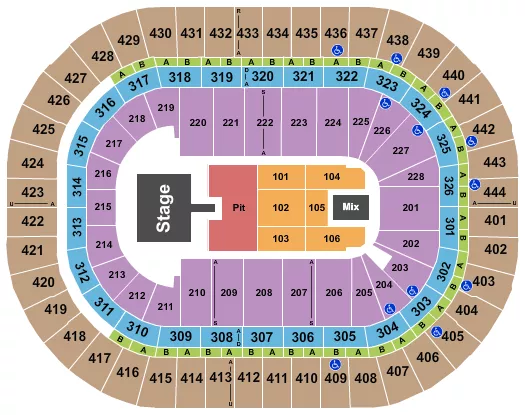seating chart for Honda Center - Breaking Benjamin - eventticketscenter.com