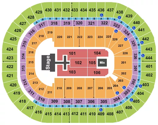 seating chart for Honda Center - Chris Tomlin - eventticketscenter.com