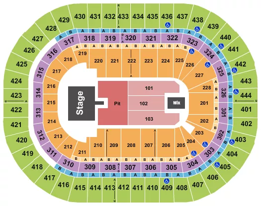 seating chart for Honda Center - Cody Johnson - eventticketscenter.com
