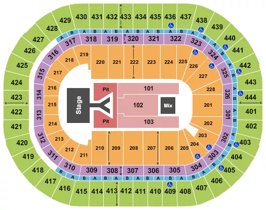 seating chart for Honda Center - Dan and Shay - eventticketscenter.com