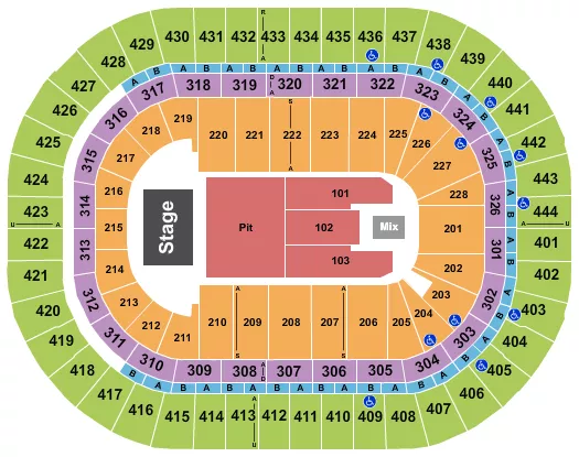 seating chart for Honda Center - Endstage Big Pit 2 - eventticketscenter.com