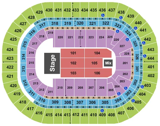 seating chart for Honda Center - Alan Jackson - eventticketscenter.com