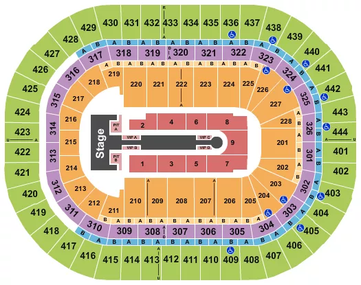 seating chart for Honda Center - Jennifer Lopez 2024 - eventticketscenter.com