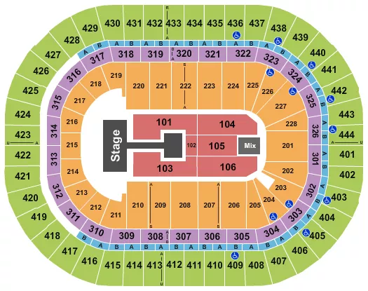 seating chart for Honda Center - Kirk Franklin - eventticketscenter.com