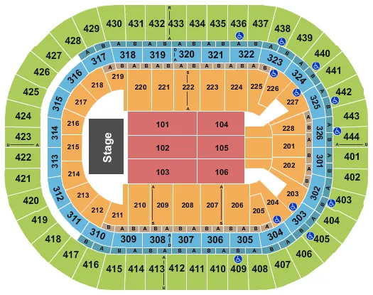 seating chart for Honda Center - OneRepublic - eventticketscenter.com