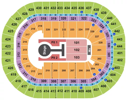 seating chart for Honda Center - Peso Pluma - eventticketscenter.com