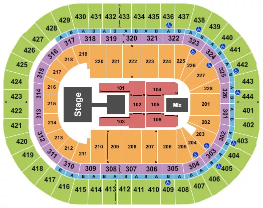 seating chart for Honda Center - Peso Pluma - eventticketscenter.com