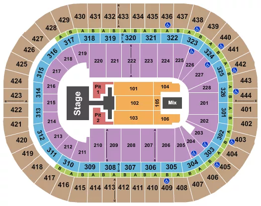 seating chart for Honda Center - Phil Wickham - eventticketscenter.com
