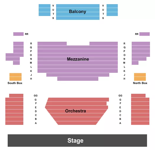 seating chart for Hoogland Center for the Arts - Endstage - eventticketscenter.com