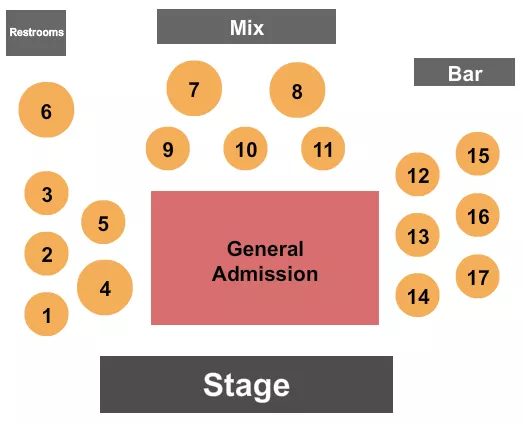 seating chart for Hoots Pub II - Endstage GA/Tables - eventticketscenter.com