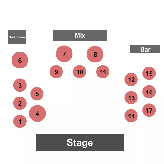 seating chart for Hoots Pub II - Tables - eventticketscenter.com