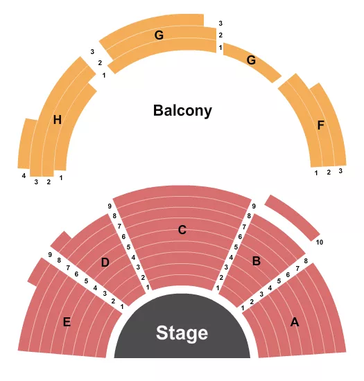seating chart for Hope Center for the Arts - Endstage - eventticketscenter.com