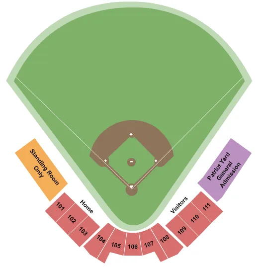 seating chart for Horner Ballpark - Baseball - eventticketscenter.com