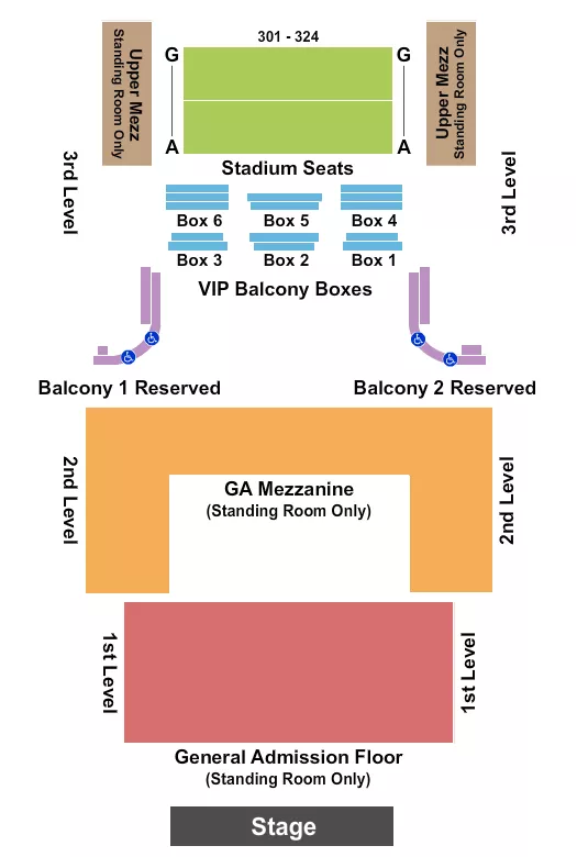 seating chart for Citizens House Of Blues - Boston - End Stage - eventticketscenter.com