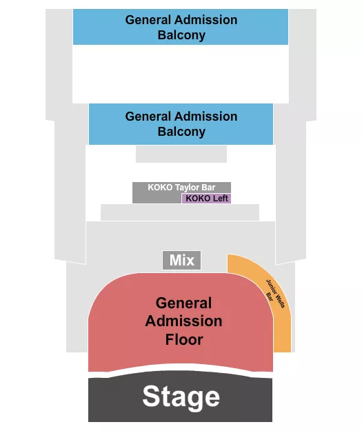 seating chart for House Of Blues - Chicago - GA Floor/Balc & ADA - eventticketscenter.com