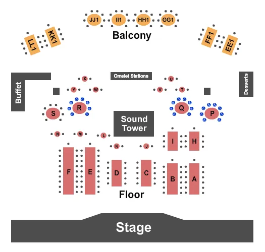 seating chart for House Of Blues - Cleveland - Endstage 2 - eventticketscenter.com