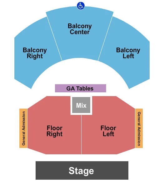 seating chart for House Of Blues - Houston - Endstage Reserved Floor - eventticketscenter.com