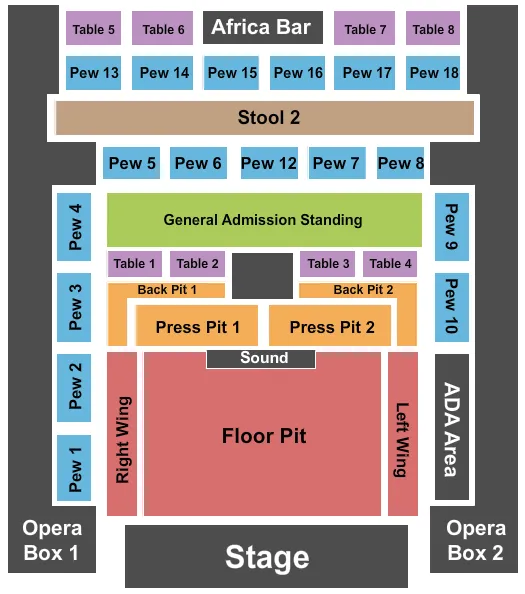seating chart for House Of Blues - Myrtle Beach - Big Mammas - eventticketscenter.com