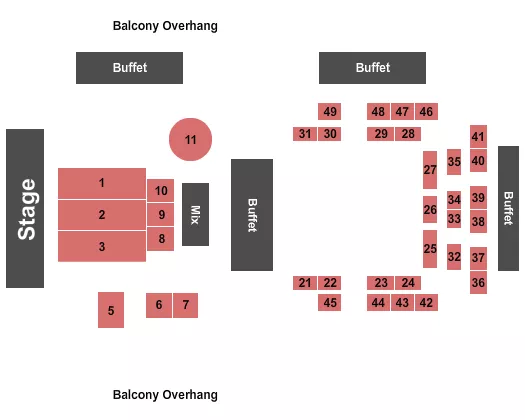 seating chart for House Of Blues - New Orleans - Brunch - eventticketscenter.com