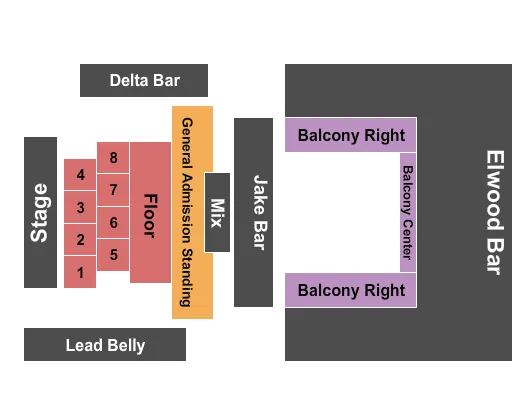 seating chart for House Of Blues - New Orleans - Bustout Burlesque - eventticketscenter.com