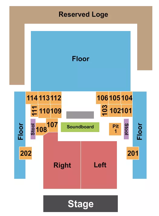 seating chart for House Of Blues - Orlando - Endstage R/L - eventticketscenter.com