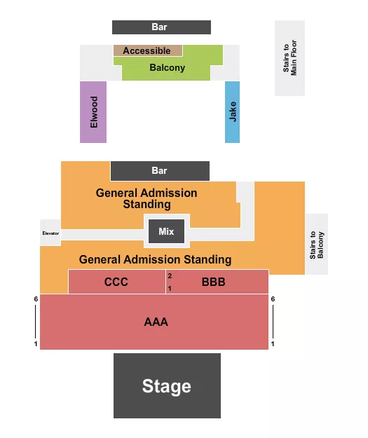 seating chart for House Of Blues - San Diego - Endstage 3 - eventticketscenter.com
