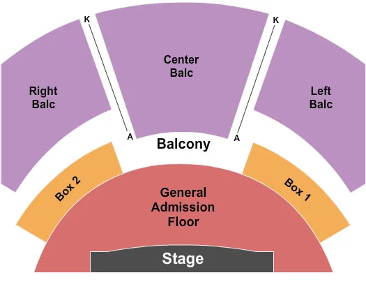 seating chart for House Of Blues - Dallas - End Stage - eventticketscenter.com