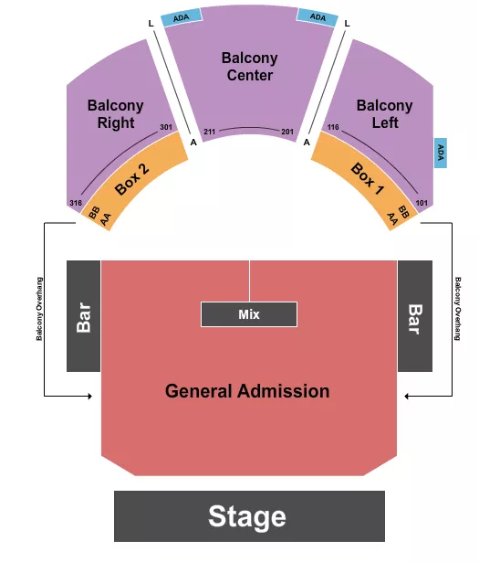 seating chart for House Of Blues - Dallas - Endstage GA Floor 3 - eventticketscenter.com