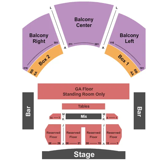 seating chart for House Of Blues - Dallas - Reserved Seating - eventticketscenter.com