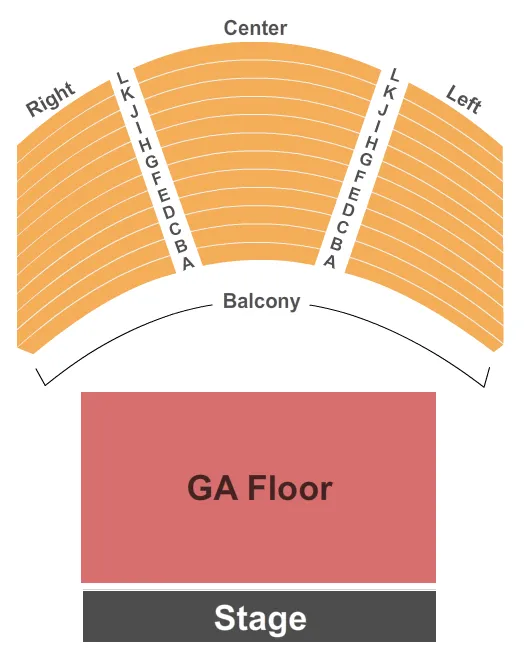seating chart for The Van Buren - End Stage - eventticketscenter.com