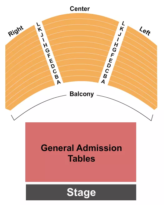 seating chart for House Of Blues - Houston - Endstage GA Tables - eventticketscenter.com