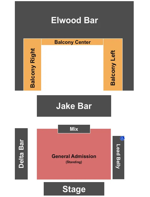seating chart for House Of Blues - New Orleans - Endstage GA Floor - eventticketscenter.com