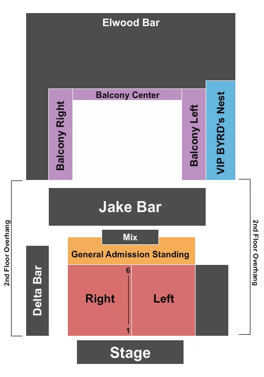 seating chart for House Of Blues - New Orleans - Endstage 3 - eventticketscenter.com