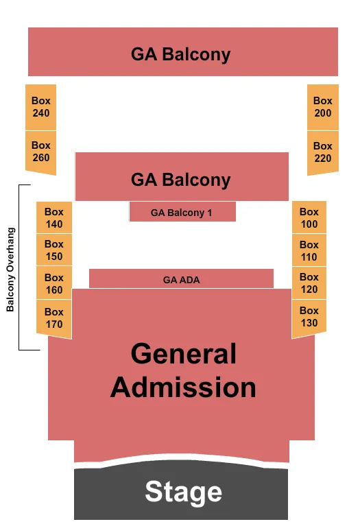 seating chart for House Of Blues - Chicago - GA Floor/Balc & Boxes - eventticketscenter.com
