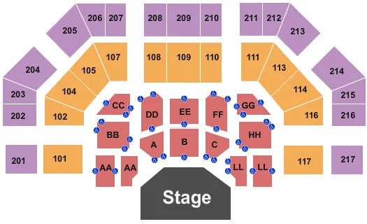 seating chart for House Of Hope - End Stage - eventticketscenter.com