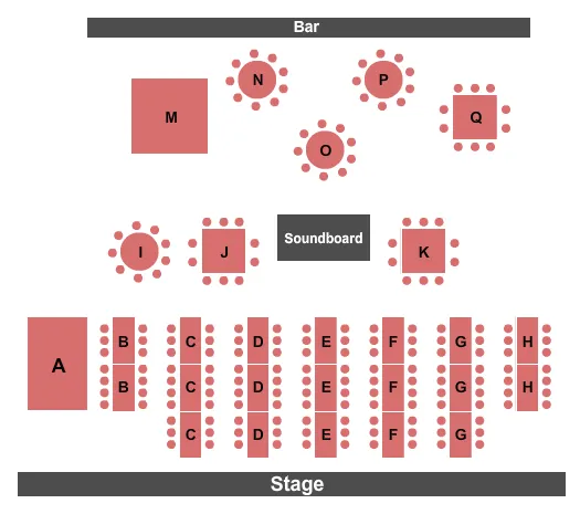 seating chart for House Of Blues - San Diego - Endstage Tables - eventticketscenter.com