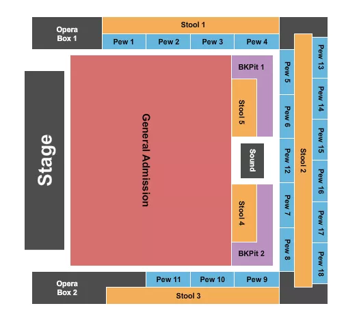 seating chart for House Of Blues - Myrtle Beach - Endstage 2 - eventticketscenter.com