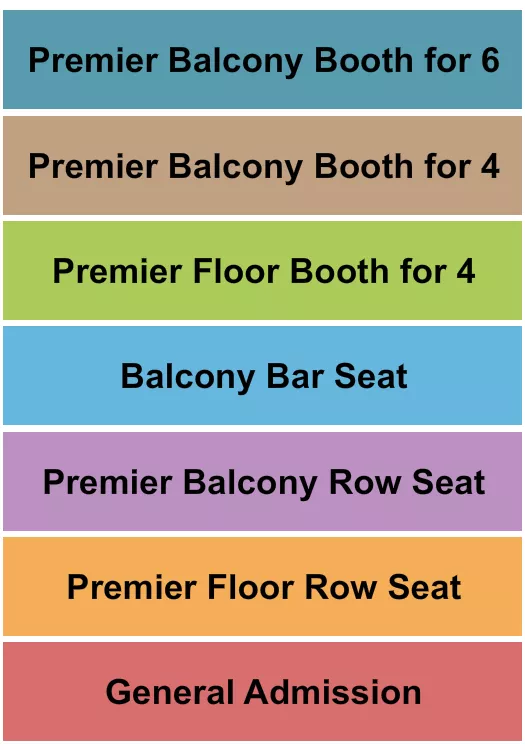 seating chart for Howard Theatre - DC - GA & VIP Tables 4 - eventticketscenter.com