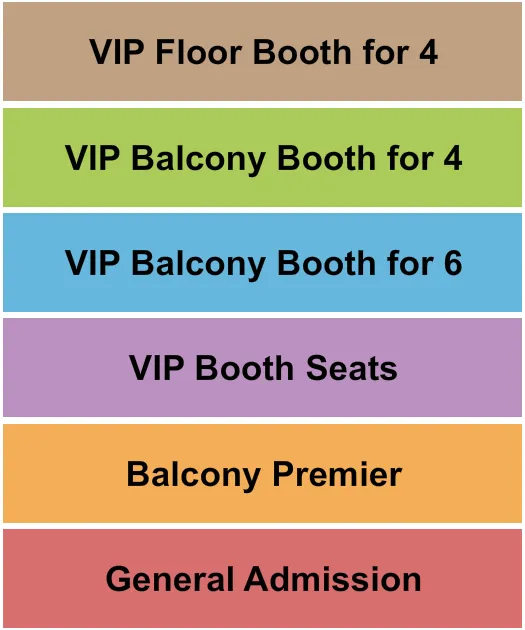 seating chart for Howard Theatre - DC - GA & VIP Tables - eventticketscenter.com