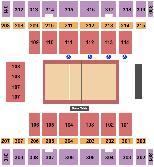 Volleyball Seating Map