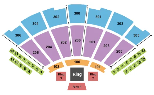 seating chart for The Theater At Madison Square Garden - Boxing 2 - eventticketscenter.com